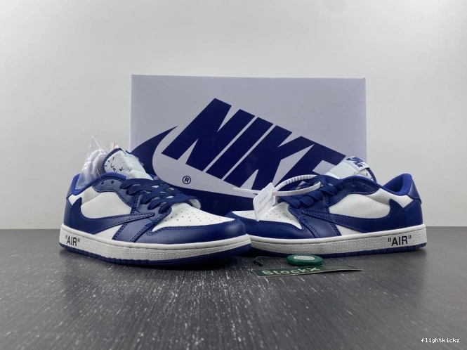 DM7890-101 JORDAN TRAVIS 1 X AIR CUSTOM OFF-WHITE X SCOTT 0814